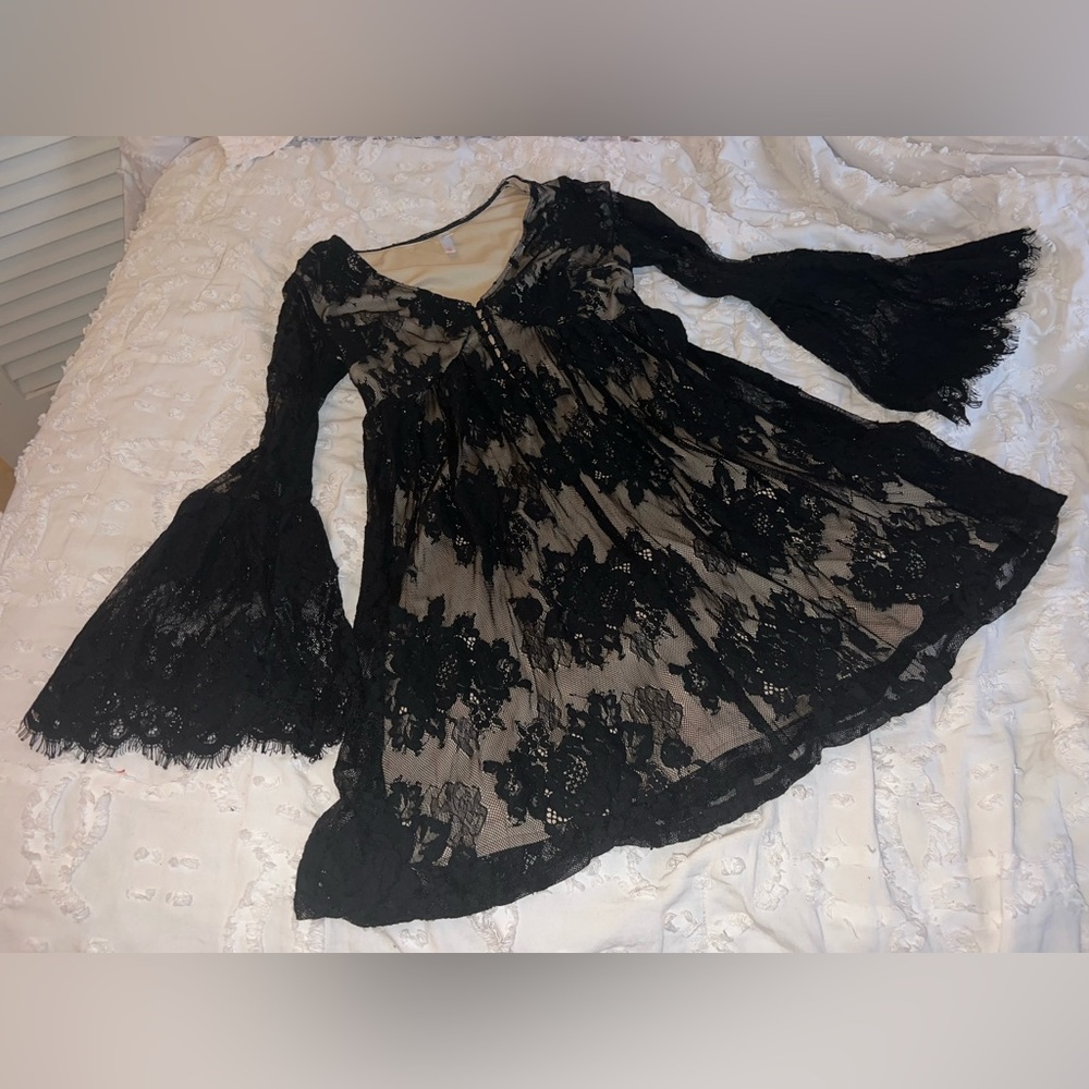 Black n nude black Lacey dress